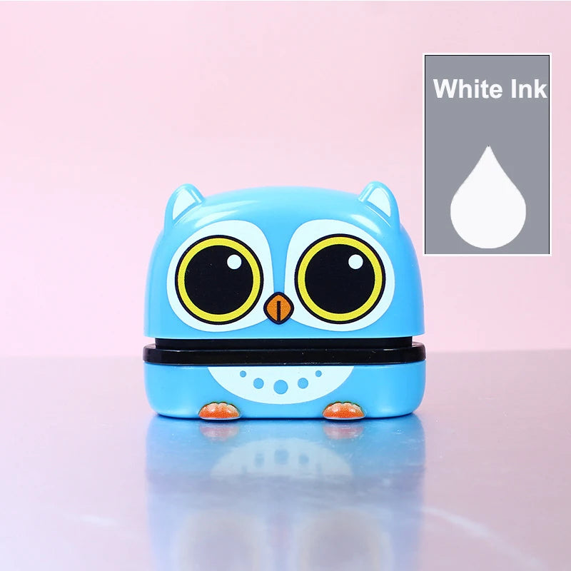 Customized Name Stamp Paints Personal Student Child Baby Engraved Waterproof Non-Fading Kindergarten Name Seal Black White Ink