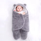 Winter Newborn Male and Female Babies Sleep in Coral Plush Embracing Clothes 3M-6M