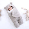 Winter Newborn Male and Female Babies Sleep in Coral Plush Embracing Clothes 3M-6M