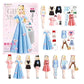 Creative Fashion Magnetic Dress up Dolls Safe and Harmless Princess Dress up Doll Set Portable Princess Dress up Paper Doll Gift