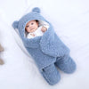 Winter Newborn Male and Female Babies Sleep in Coral Plush Embracing Clothes 3M-6M