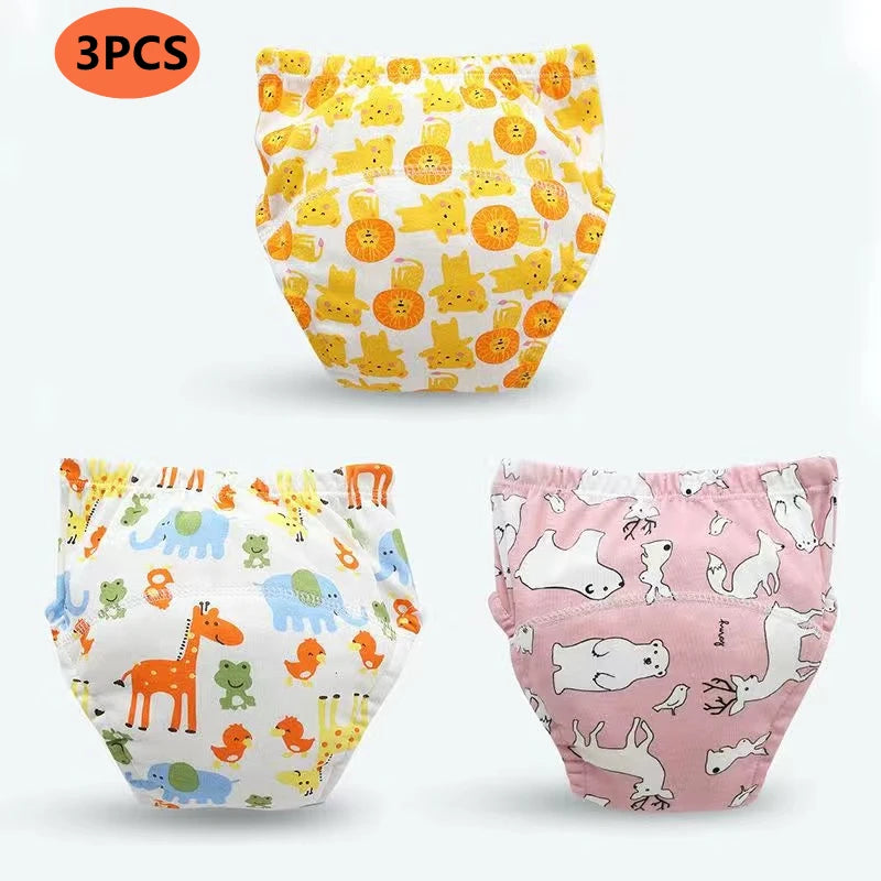 Baby Training Pants Nowborn Bebé Cloth Diaper Reusable Washable Cotton Elastic Waist Cloth Diapers Nappies Underwear