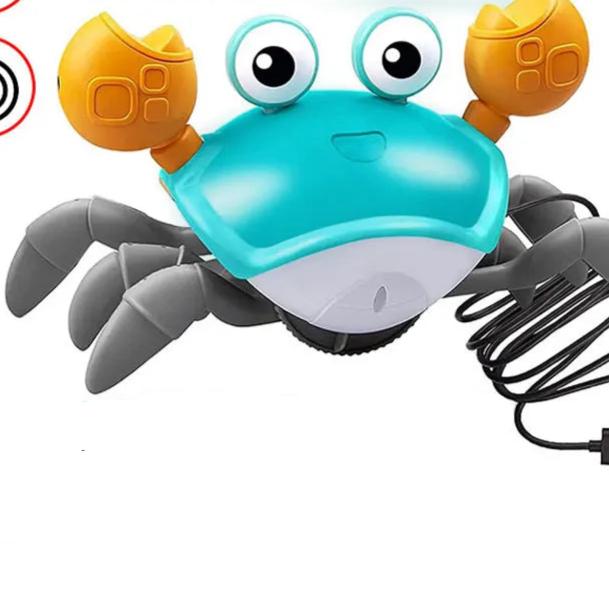 Light up Electric Escape Crab Toy Learn Climb Walking Crab Rechargeable Pet Crawling Musical Educational Kid Gifts