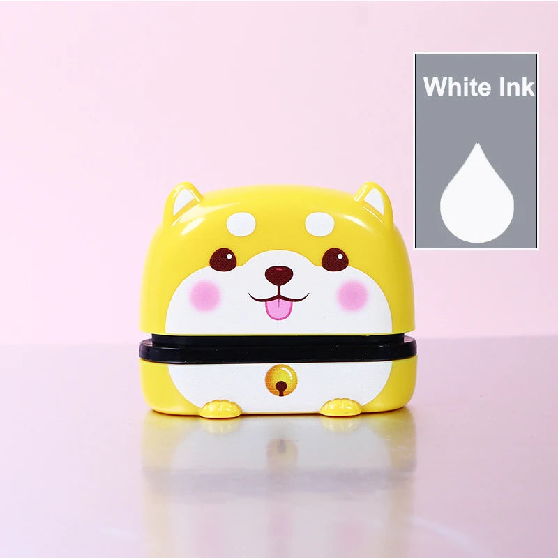 Customized Name Stamp Paints Personal Student Child Baby Engraved Waterproof Non-Fading Kindergarten Name Seal Black White Ink