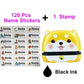 Customized Name Stamp Paints Personal Student Child Baby Engraved Waterproof Non-Fading Kindergarten Name Seal Black White Ink