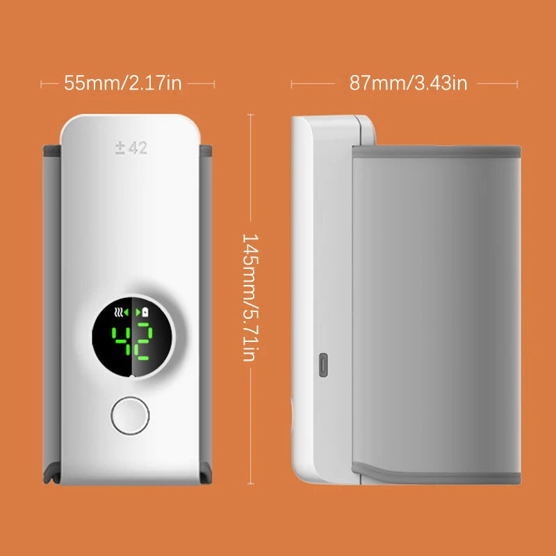 Rechargeable Bottle Warmer 6 Levels Adjustment Temperature Display Breast Milk Feeding Accessories Portable Baby Bottle Heater