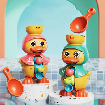 Baby Duck Shower Toy Cute Cartoon Rotating Water Car Suction Cup Bathtub Sprinkler Children'S Water Playing Sprinkler Big Duck