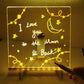 Personalized LED Lamp Acrylic Message Note Board Erasable USB Children‘S Drawing Board Bedroom Night Light Birthday Kids Gift