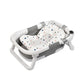 Real-Time Temperature Silicone Baby Take a Bath Bathtub Non-Slip Foot Bath Bucket Folding Bathroom with Temperature Sensing