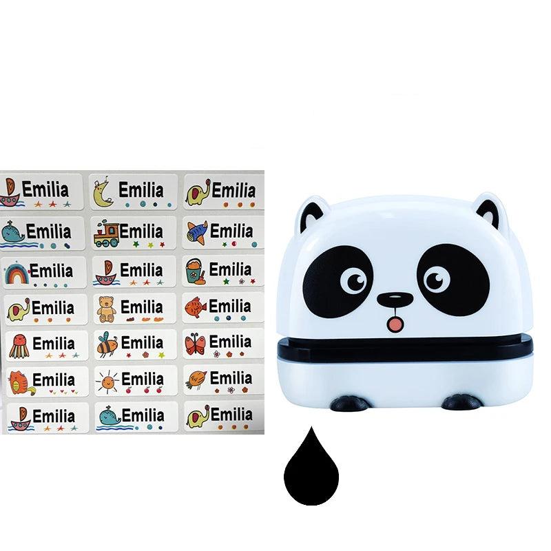 Customized Name Stamp Paints Personal Student Child Baby Engraved Waterproof Non-Fading Kindergarten Name Seal Black White Ink