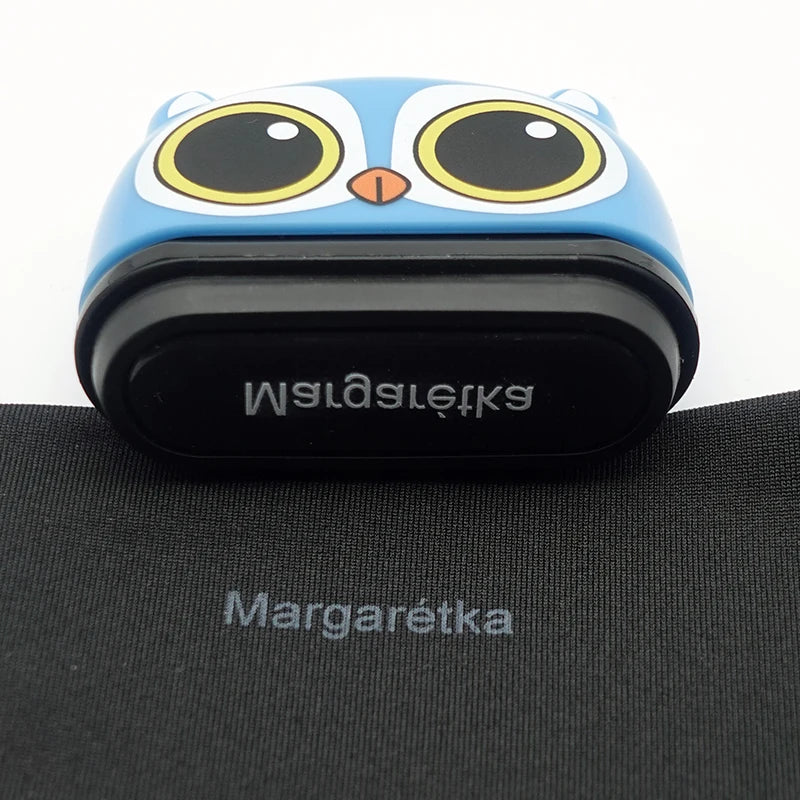 Customized Name Stamp Paints Personal Student Child Baby Engraved Waterproof Non-Fading Kindergarten Name Seal Black White Ink