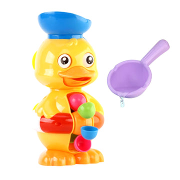Baby Duck Shower Toy Cute Cartoon Rotating Water Car Suction Cup Bathtub Sprinkler Children'S Water Playing Sprinkler Big Duck
