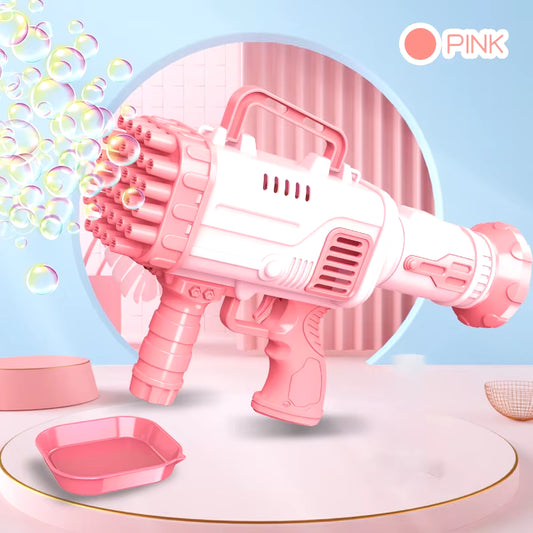 Bubble Gun 32 Hole Rocket Bubbles Machine Gun Shape Automatic Blower Pomperos Outdoor Wedding Toys Gifts for Kids Children Party
