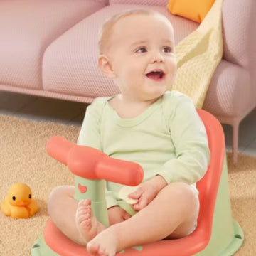 Baby Bath Seat Anti-Slip with Suction Cup Shower Seat for Newborns Portable Shower Stand Play Seat Growth Accessories for Kids